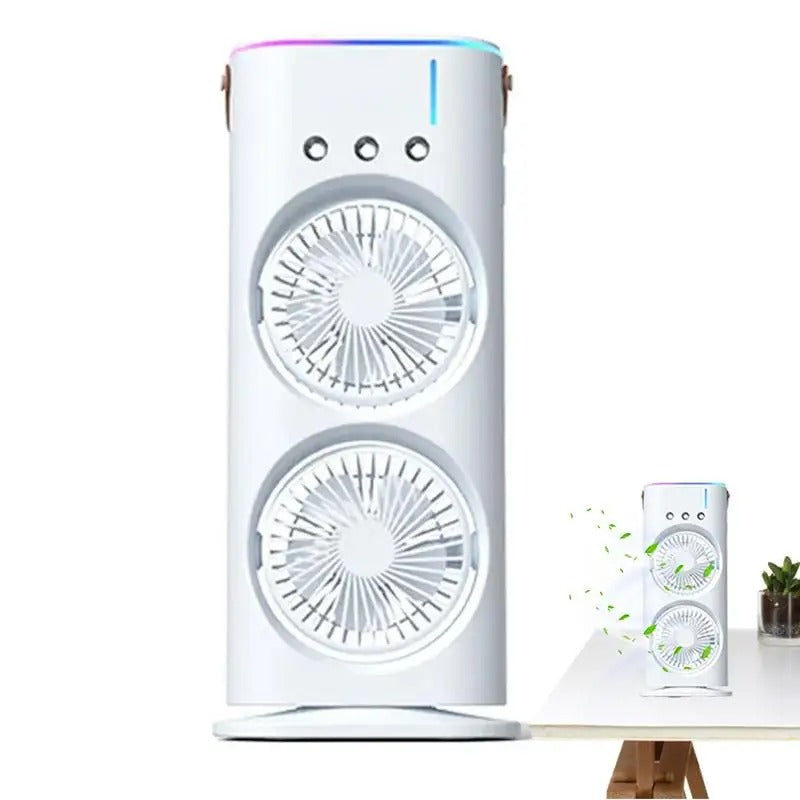 Ventilador doble humidificador