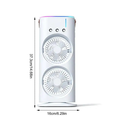 Ventilador doble humidificador